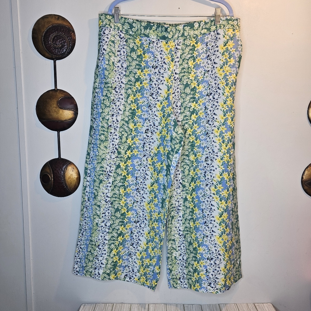 Loft Floral Summer Pants Size XL(16)
